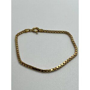 925 STERLING SILVER GOLD PLATED BRACELET ITALY